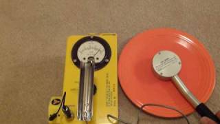 Geiger Counter Measuring Vintage Radioactive Red Fiestaware Dinner Plate [upl. by Helfant]