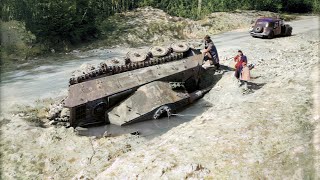 King Tiger Tank Stuck Under A Road 80 Years After WWII [upl. by Ajna]