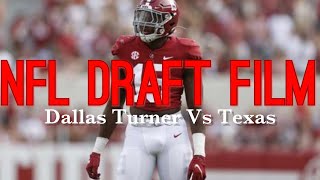 Film Room Dallas Turner Vs Texas All Pass Rushes [upl. by Prima11]