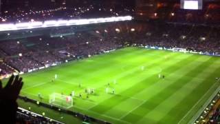 Celtic v Barcelona 7112012  Wanyamas goal from the crowd [upl. by Laehcim]