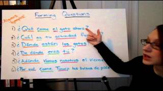 Flipped Spanish Lesson on Interrogatives Los Interrogativos Questions Part 2  Capítulo 4A [upl. by Kapor457]