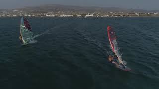 Aerial Windsurfing Video in Paros Greece [upl. by Doxia523]