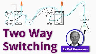 Two Way Switching Explained  How to Wire a 2 Way Light Switch [upl. by Ardnaid730]