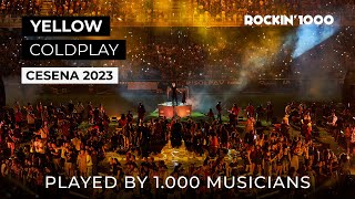 Yellow  Coldplay played by 1000 Musicians  Rockin’1000 [upl. by Masry579]