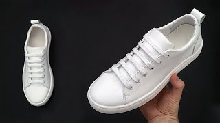 HOW TO BAR LACE YOUR SHOES  SNEAKERS Bar Lacing Styles [upl. by Grider]