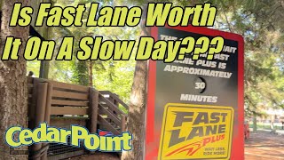 Cedar Point Fast Lane On A Slow Day \ Is It Worth It [upl. by Nybbor]