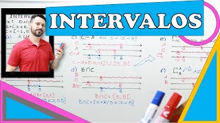 ✏📏📚 Intervalos  Como determinar a união intersecção diferença e o complementar de um intervalo [upl. by Nohsav331]