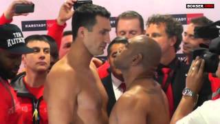 Klitschko vs Leapai Weighin amp Staredown [upl. by Ronyam]