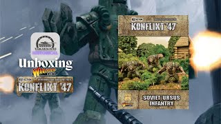 Unboxing Warlord Games Konflikt 47 Soviet Ursus Infantry Unboxing [upl. by Lsiel]