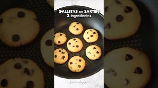 Galletas con 3 INGREDIENTES en la SARTÉN en 10 minutos 🍪 postresfaciles [upl. by Assille187]