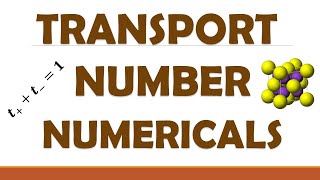 TRANSPORT NUMBER NUMERICALS BASED ON HITTORFS MOVING BOUNDARY AND IONIC MOBILITY METHODS [upl. by Travus613]