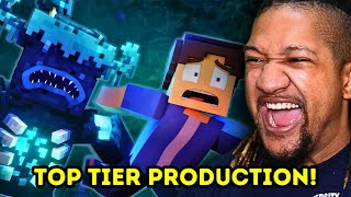 Reaction to Dan Bull  MINECRAFT WARDEN RAP  quotQuiet Pleasequot  Animated Music Video [upl. by Elocim]