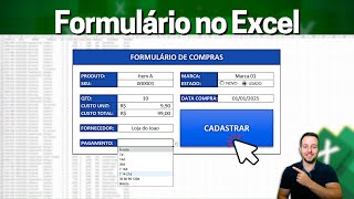 Como Fazer Formulário Automático no Excel para Cadastrar Informações na Planilha [upl. by Ross]