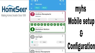 Using Homeseer Mobile app with Homeseer 4 Setup [upl. by Atel431]