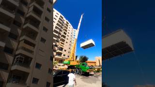 Crane Lifts Container House to New Heights [upl. by Etteoj]