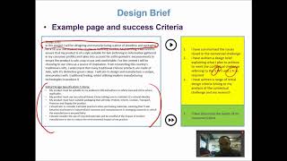 Design amp Technology NEA Design Brief [upl. by Pattie484]