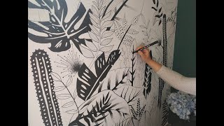 Dessin mural jungle par GodaHome [upl. by Juback185]