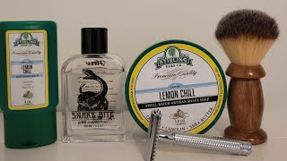 Wet shaving Lather turtorial with Stiling Glacial Lemon Chill shaving soap [upl. by Eradis989]