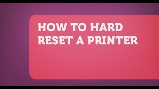 How to hard reset a printer [upl. by Yhtomit]