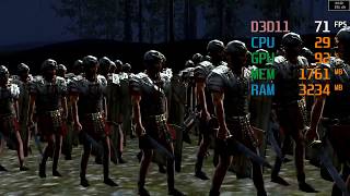 Radeon Vega 3 Graphics  AMD Athlon 200GE  Total War ROME II Benchmark [upl. by Brandais]