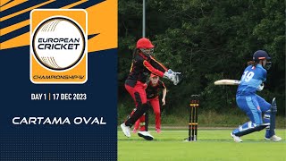 🔴 European Cricket ChampionshipW 2023  Day 1  T10 Live International Cricket  European Cricket [upl. by Nidya]