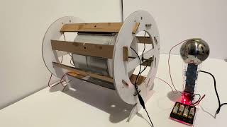 Corona Motor aka electrostatic motor running from 35kv Cockcroft Walton multiplier ⚡️ [upl. by Steffi]