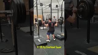 1X 100 Kg Overhead Squat [upl. by Haneekas886]