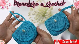 SORPRENDENTE ¡ monedero tejido a CROCHET paso a paso  hermoso monedero tejido para principiantes [upl. by Gnauq]