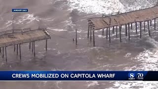 Rebuilding begins on Capitola Wharf [upl. by Ellingston274]