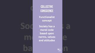 Collective Conscience  60 Second Sociology Beliefs in Society [upl. by Leda]