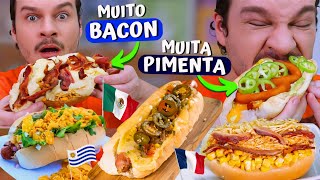 PROVAMOS HOT DOG DE VÁRIOS PAÍSES  QUAL É O MELHOR [upl. by Lisha]