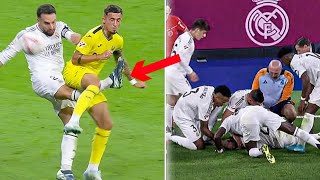 Real Madrid Star Dani Carvajal suffers HORROR injury vs Villarreal 😳💔 [upl. by Anwat]