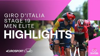 WINS FROM THE BREAKAWAY 🔥  Giro DItalia Stage 19 Race Highlights  Eurosport Cycling [upl. by Emmit433]