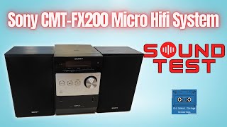 Sony CMTFX200 Micro Hifi System Sound Test [upl. by Atnad]