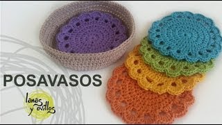 Tutorial Posavasos Crochet o Ganchillo Coasters [upl. by Akimik]