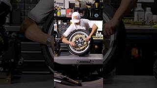 Mount amp Balance Motorcycle Tires by hand bridgestone indianmotorcycle indianscout motorcycle [upl. by Eidnew162]