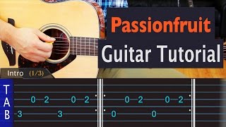 Passionfruit  Drake  Guitar Lesson [upl. by Tinaret]