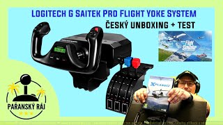 Český Unboxing  Test Logitech G Saitek Pro Flight Yoke System  CZ 4K60 [upl. by Nyleimaj]