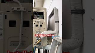 Installation outdoor unit HVAC technician workshortvideo electrician acservice [upl. by Egidius]