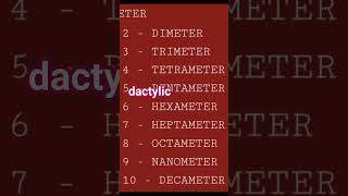 Dactylic Hexameter  METER IN POETRY poetry [upl. by Leahcam861]