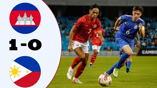 Philippines 01 Cambodia  AFF U23 Championship  កម្ពុជា vs ហ្វីលីពីន [upl. by Particia]