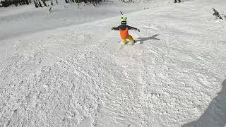 6 year old on “the wall” at kirkwood ski resort [upl. by Eatnoid]