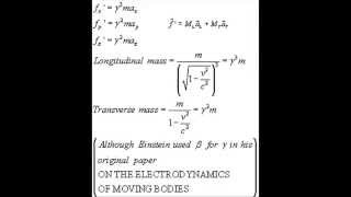 Debunking anti relativity cranks 7 pmb Vs Einstein transverse mass [upl. by Tnelc804]