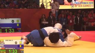 3R  Judo  W  63kg  Noe Wai Chu MyatMYA vs Watanabe KiyomiPHI  2019 Sea Games [upl. by Erline542]