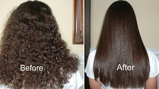 How to Get Straight Hair Naturally At Home  Hair Straightening Treatment [upl. by Nnayrb]