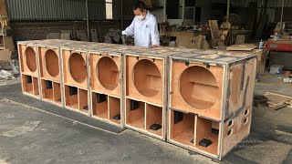 Professional event speaker production process  Single 18 inch subwoofer model [upl. by Othello880]