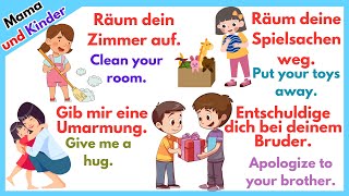 Deutsch Lernen Mit spaß Sprich Deutsch Kurze Sätze mit Kindern  Einfaches Deutsch [upl. by Keeton]