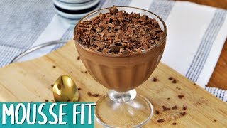 MOUSSE DE CHOCOLATE FIT COM APENAS 2 INGREDIENTES [upl. by Latrina]