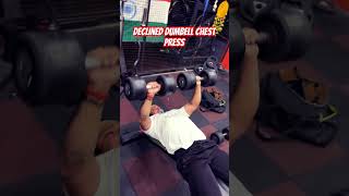 Declined dumbell chest press 🔥 gym chestworkout [upl. by Kerns]