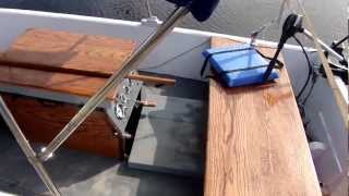 Installing an inboard motor in a small boat update 12 of 13 [upl. by Magdau637]